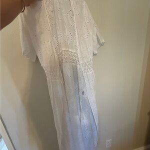 White Eyelet Cardigan/Cover up